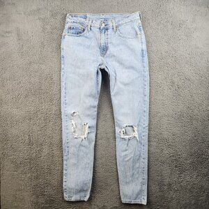 Levi's 512 Jeans Men's 30x32 Blue Slim Taper Leg Light Wash Faded Stretch Denim